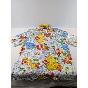 Vintage Tommy Hilfiger Hawaiian Shirt Mens AOP Casual Beach Party M Medium